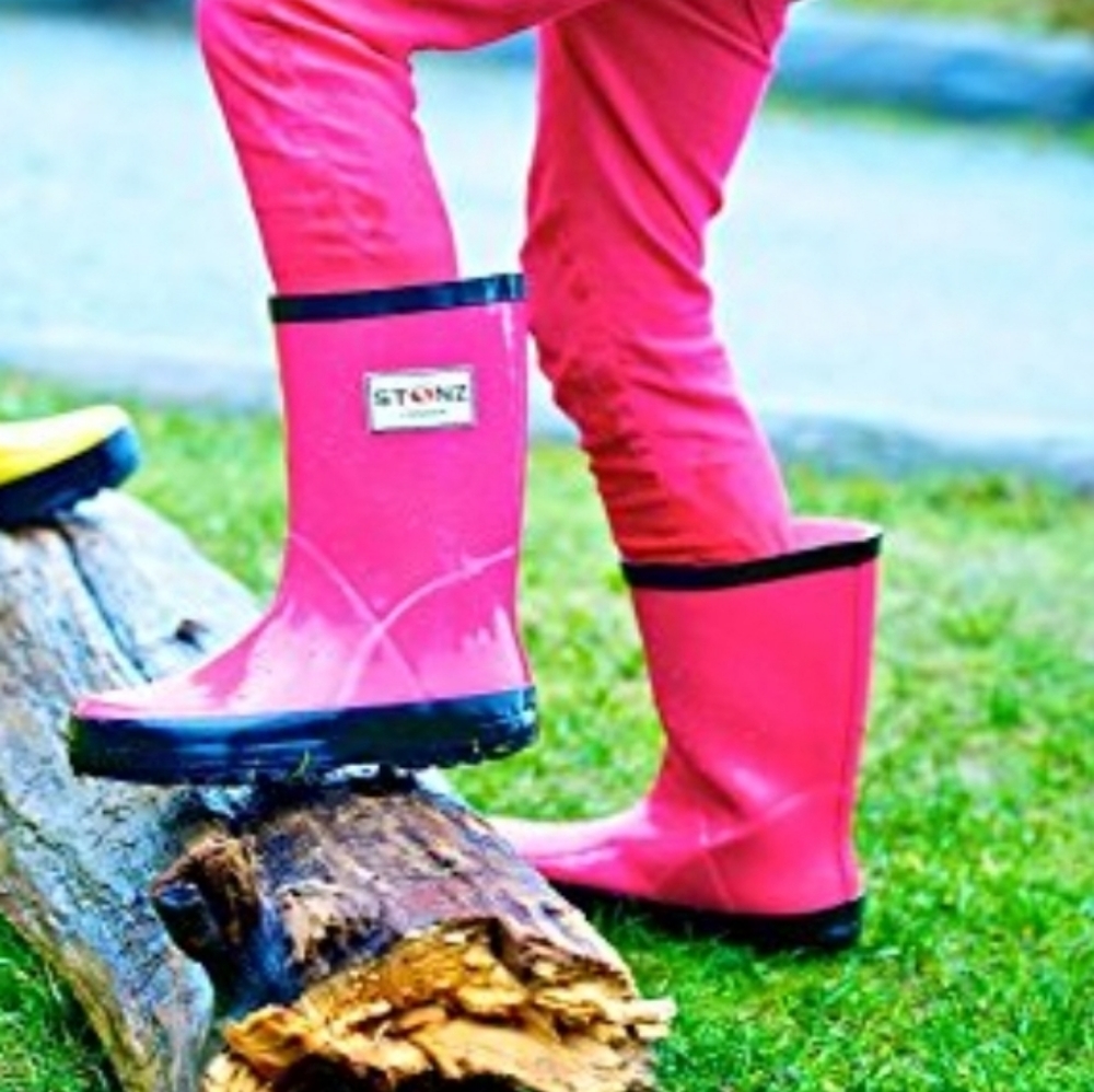 NIB Stonz Snow and Rain Boots Pink & Black - Picture 7 of 7